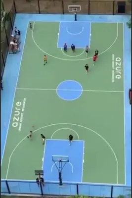 a picture of a basketball court with players on it at Azure C2 Balcony wifi Near Mall Airport MULTIPLE UNITS in Manila