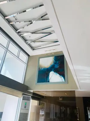 a large painting on the ceiling of a building at Sea Residences Tower F Angel 0975 - 811 - 9490 in Manila