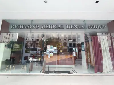 a display window of a medical dental group at TWO PALMTREE VILLAS NEWPORT BOULEVARD NEAR NAIA 3 PASAY CITY in Manila