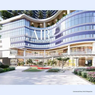 a rendering of an office building at Cruz Air Residences in Manila