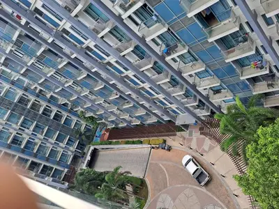 an overhead view of a large apartment building at MRMCONDOTEL in Manila