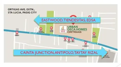 a map of the eastwood tendenciesbeckbeckias bz area at URBAN DECA O1257 Ortigas near SM EAST PASIG in Manila